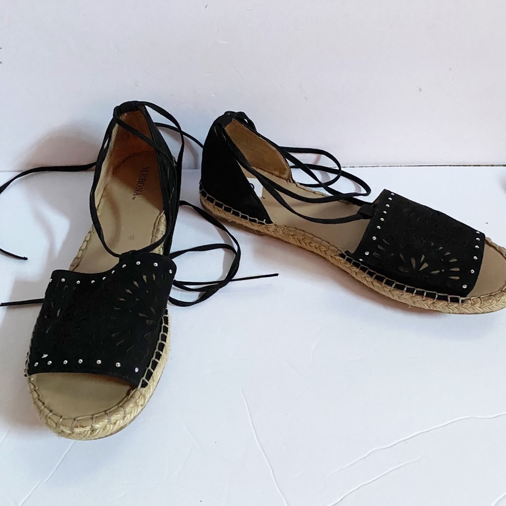 Merona Black Lace-up Espadrilles